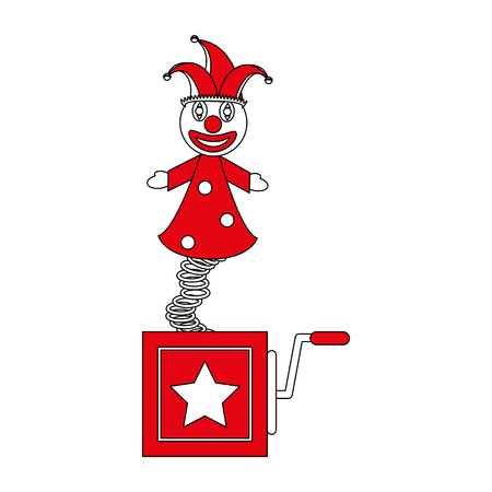 jack in the box toy icon image vector illustration flatのイラスト素材