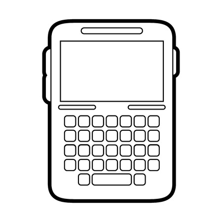 blank screen cellphone with buttons icon image vector illustration drawのイラスト素材