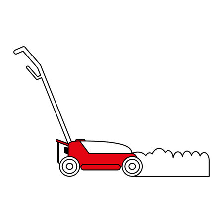 lawn mower gardening tool icon image vector illustration designのイラスト素材