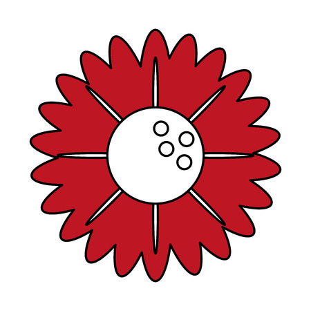 single red flower icon image vector illustration designのイラスト素材