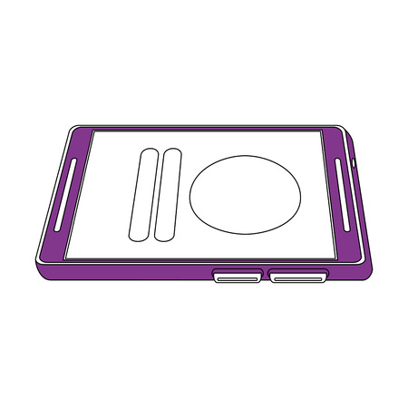 smartphone with symbols on screen icon image vector illustration designのイラスト素材