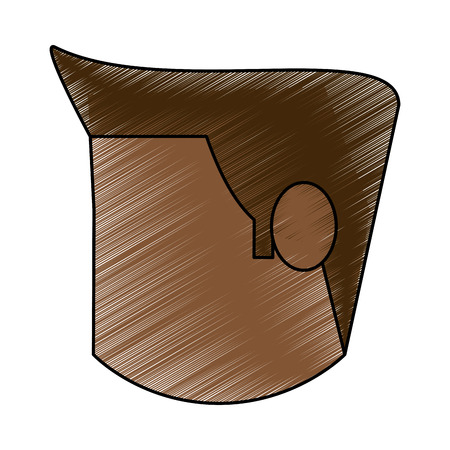 Colorful doodle man head over white background vector illustrationのイラスト素材