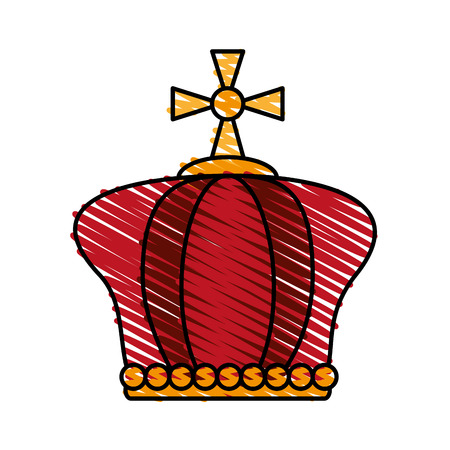 crown pope catholic emblem icon vector illustration graphic designのイラスト素材