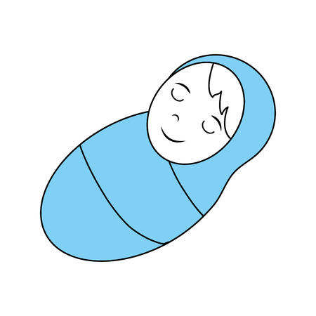 cute baby jesus cartoon vector illustration graphic designのイラスト素材