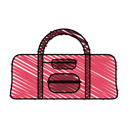 Colorful bag doodle over white background vector illustrationのイラスト素材