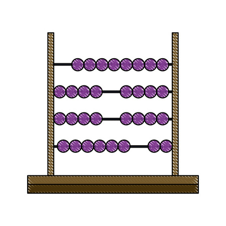 abacus school educate calculation tool vector illustrationのイラスト素材