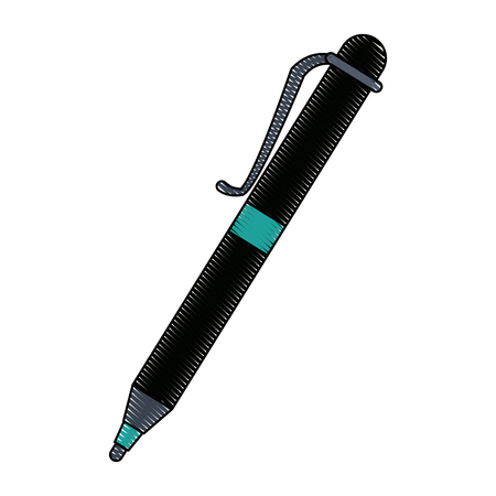 school pen write supply accessory icon vector illustrationのイラスト素材
