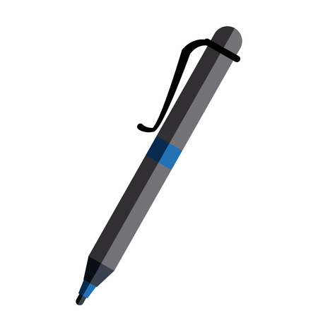 school pen write supply accessory icon vector illustrationのイラスト素材