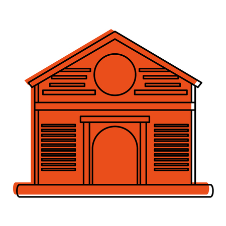 wooden house icon image vector illustration designのイラスト素材