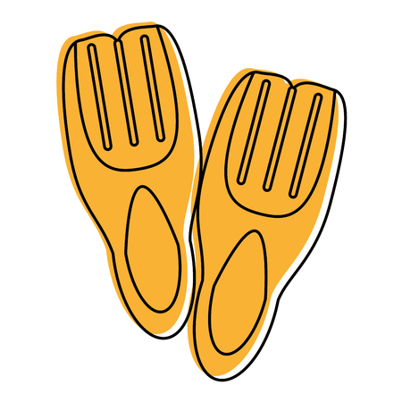 flippers diving icon image vector illustration designのイラスト素材