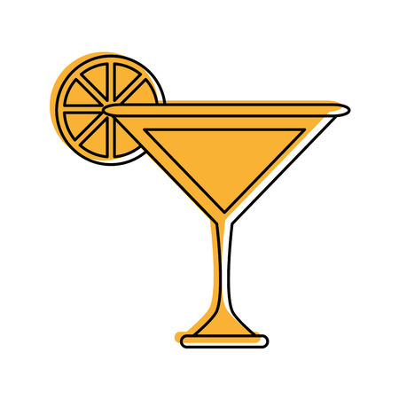 cocktail with garnish icon image vector illustration designのイラスト素材
