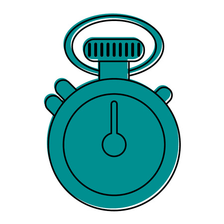analog chronometer icon image vector illustration design  blue colorのイラスト素材