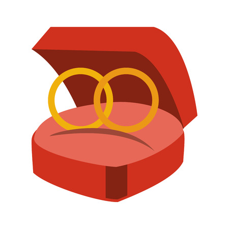 rings in box wedding icon image vector illustration designのイラスト素材