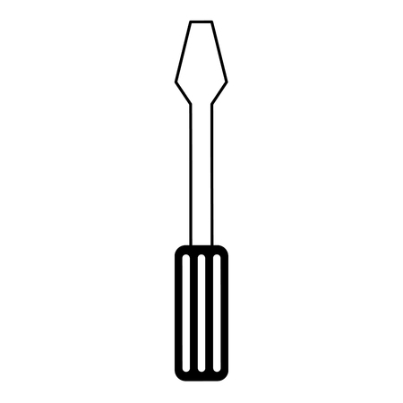 screwdriver tool icon image vector illustration design  black and whiteのイラスト素材