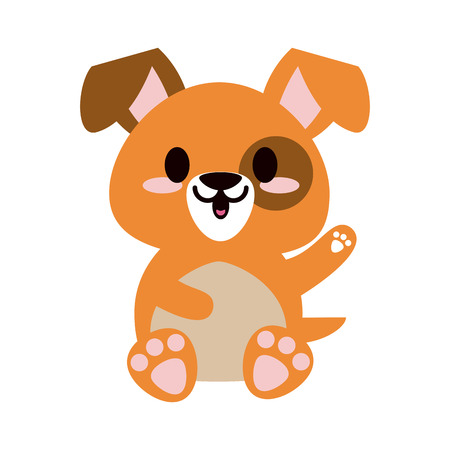 dog or puppy cute animal cartoon icon image vector illustration designのイラスト素材