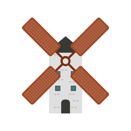 wind mill icon image vector illustration designのイラスト素材