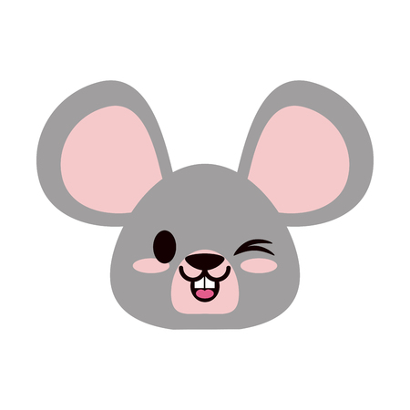 mouse cute animal cartoon icon image vector illustration designのイラスト素材