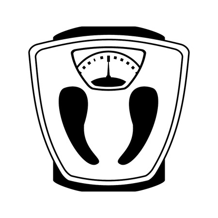 weight scale icon image vector illustration design  black and whiteのイラスト素材