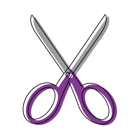 school scissors tool handle object vector illustrationのイラスト素材