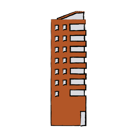 modern building high structure urban exterior vector illustrationのイラスト素材