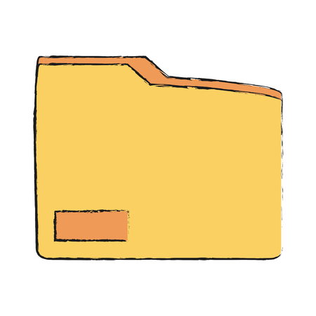 Colorful folder doodle over white background vector illustrationのイラスト素材