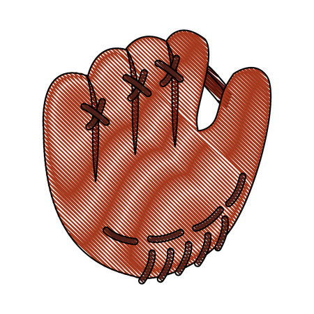 glove baseball sport game play recreation icon vector illustrationのイラスト素材