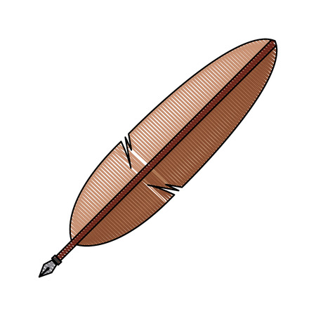 pen in the form of the bird feather vector illustrationのイラスト素材