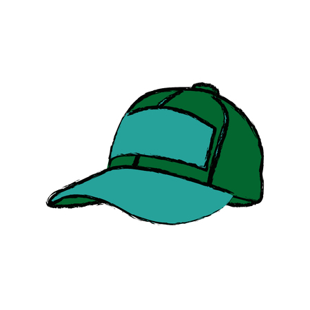 sport cap accessory protection fashion icon vector illustrationのイラスト素材