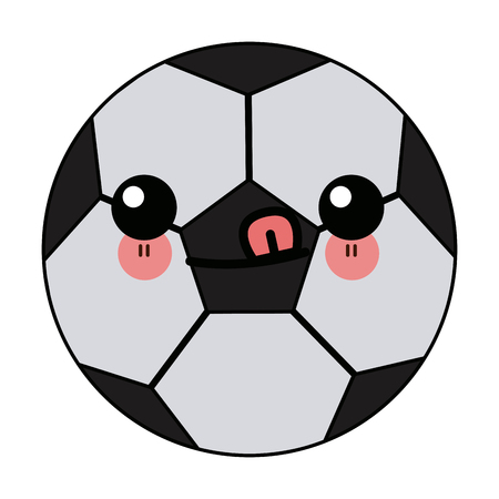 soccer ball for football sports cheerful vector illustrationのイラスト素材