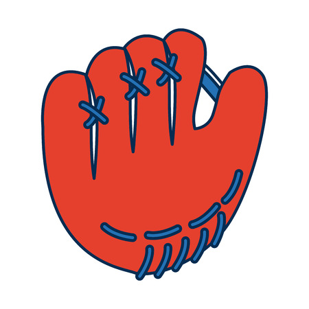 Glove baseball sport game play recreation icon vector illustrationのイラスト素材