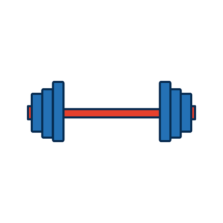 gym dumbbell bodybuilding and weightlifting sport equipment vector illustrationのイラスト素材