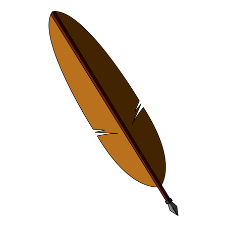 pen in the form of the bird feather vector illustrationのイラスト素材
