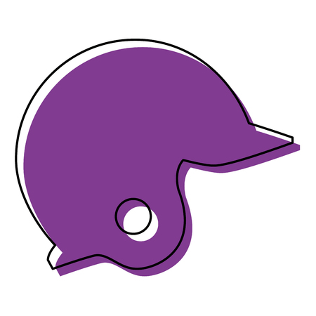 baseball helmet icon sport head protection vector illustrationのイラスト素材