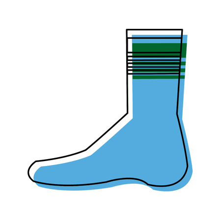 sport sock fashion accessory clothes vector illustrationのイラスト素材