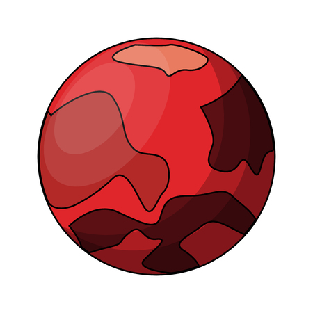 red celestial body icon image vector illustration designのイラスト素材