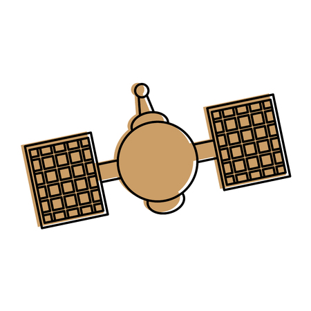 satellite telecommunications icon image vector illustration design  beige colorのイラスト素材