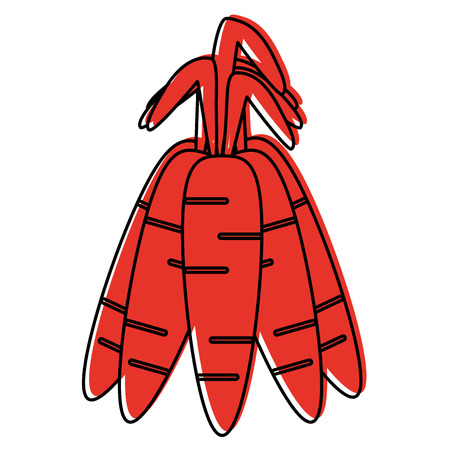 carrot vegetable icon image vector illustration design  red colorのイラスト素材
