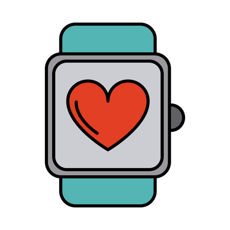 heart rate wrist monitor icon image vector illustration designのイラスト素材