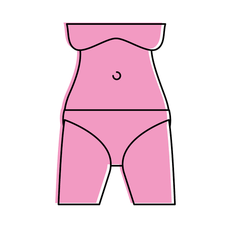 woman pelvic region women healthcare icon image vector illustration design  pink colorのイラスト素材