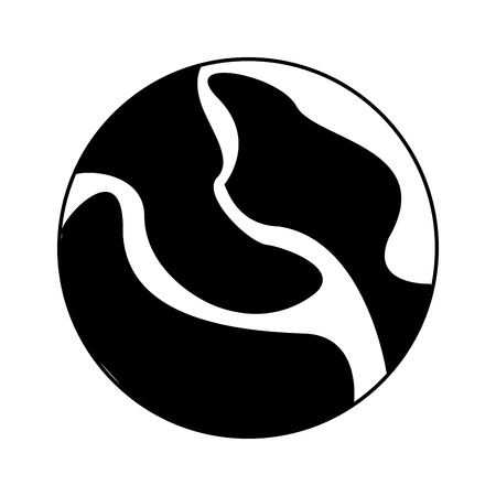 celestial body icon image vector illustration design  black and whiteのイラスト素材