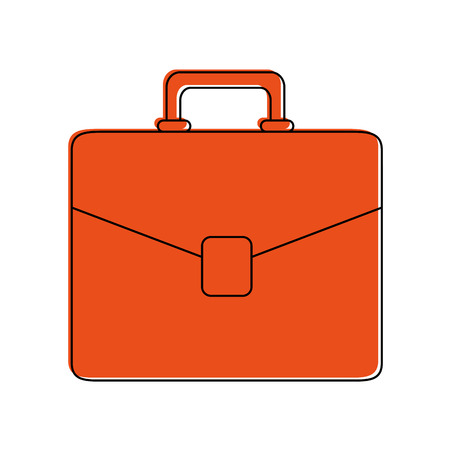 briefcase business icon image vector illustration design  orange colorのイラスト素材