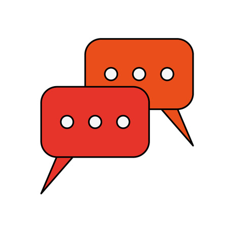 instant messaging conversation bubbles icon image vector illustration designのイラスト素材