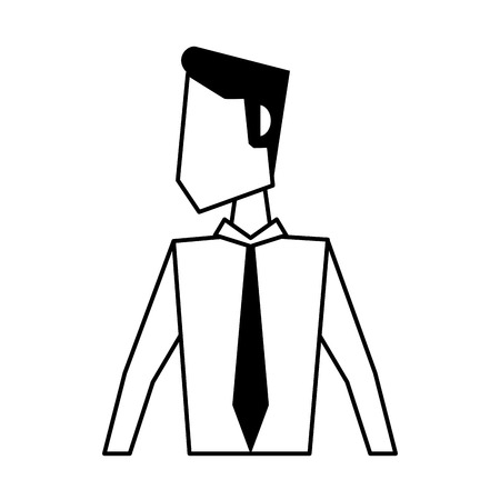 businessman avatar icon image vector illustration design  black andのイラスト素材