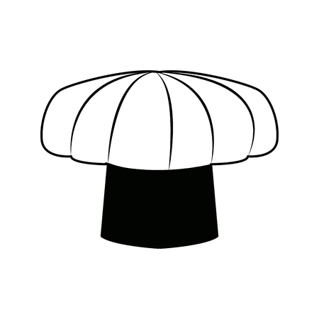 kitchenware chef hat clothing professional restaurant vector illustrationのイラスト素材
