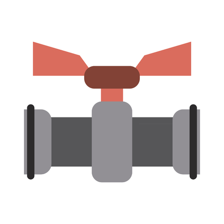 valve and handle with pipe icon image vector illustration designのイラスト素材