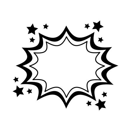 blank onomatopoeia bubble icon image vector illustration design  black and whiteのイラスト素材