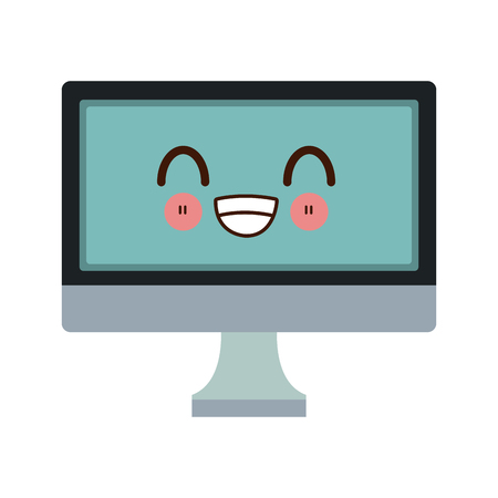 monitor computer device wireless technology screen vector illustrationのイラスト素材