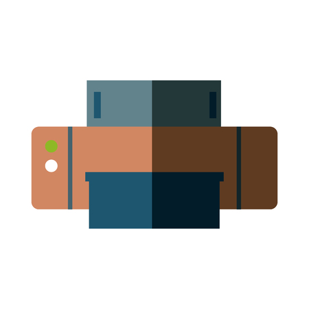 printer paper mobile application multimedia device vector illustrationのイラスト素材