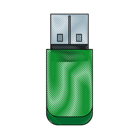 Flash drive template for memory connection data vector illustrationのイラスト素材