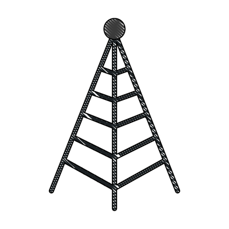 Antenna mast sign for tower communication transmitter vector illustrationのイラスト素材